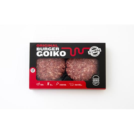 BURGER MEAT VACUNO 2 UD, 180G GOIKO