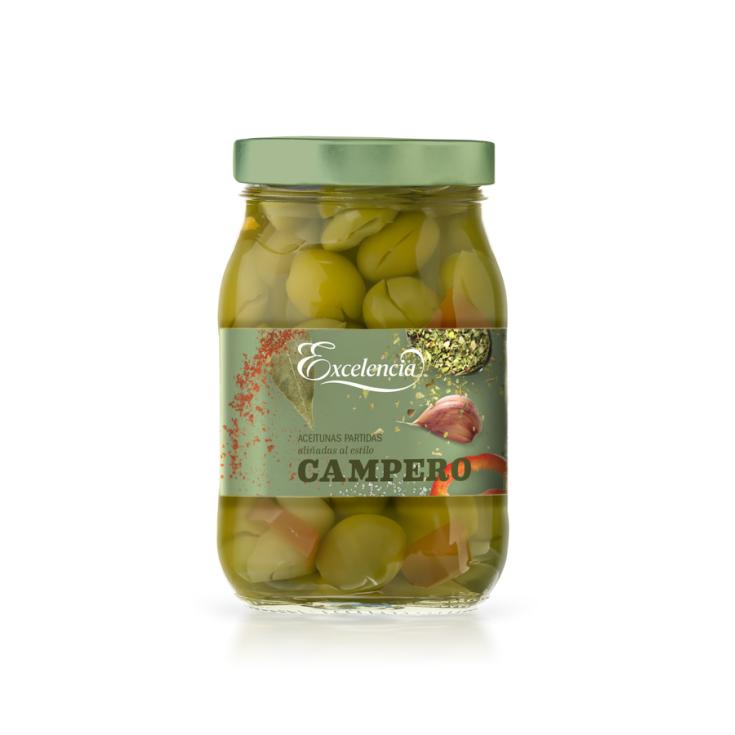 ACEITUNAS ALIÑADAS CAMPERAS, 450G EXCELENCIA