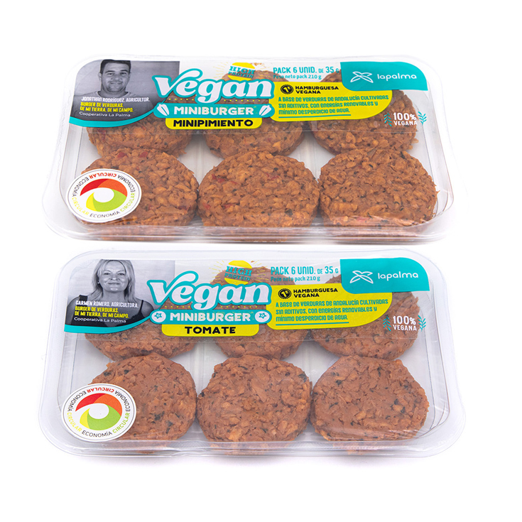  HAMBURGUESA VEGANA DE PIMIENTO PACK 220 GR LA PALMA