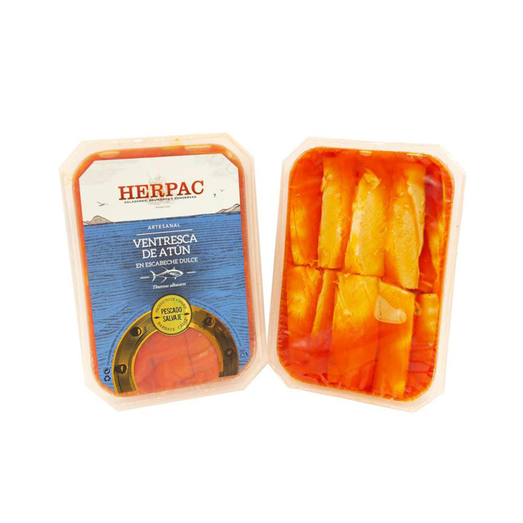 VENTRESCA ATUN ESCABECHE DULCE , 250G HERPAC
