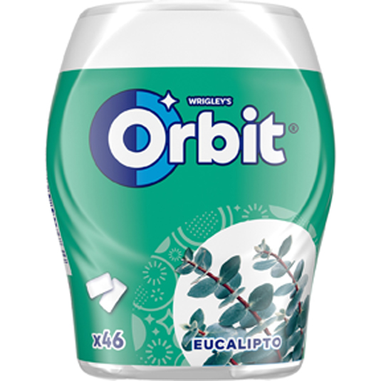 CHICLES EUCALIPTO, BOTE 46 UNIDADES ORBIT