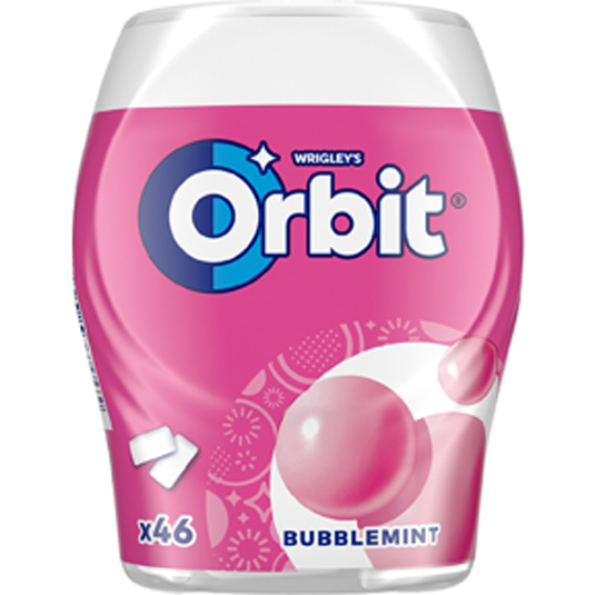 CHICLES FRESA MENTA, BOTE 46 UNIDADES ORBIT