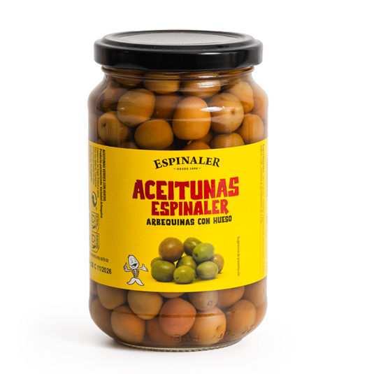 ACEITUNAS ARBEQUINA C/HUESO 370G ESPINALER
