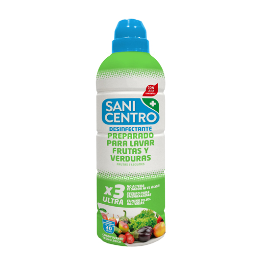 DESINFECTANTE PREPARADO DE FRUTAS Y VERDURAS, 750 ML SANICEN