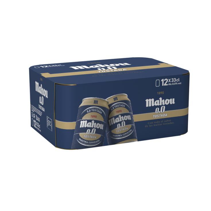 CERVEZA 0,0 TOSTADA, PACK 12X33CL MAHOU