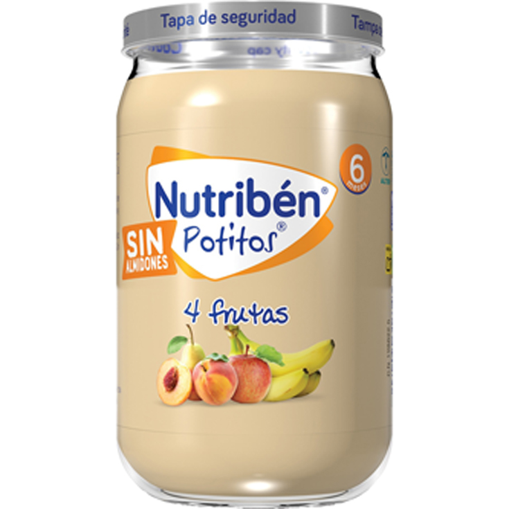 POTITOS TARRITO DE 4 FRUTAS SIN ALMIDONES, 235 GR NUTRIBEN