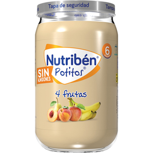 POTITOS TARRITO DE 4 FRUTAS SIN ALMIDONES, 235 GR NUTRIBEN