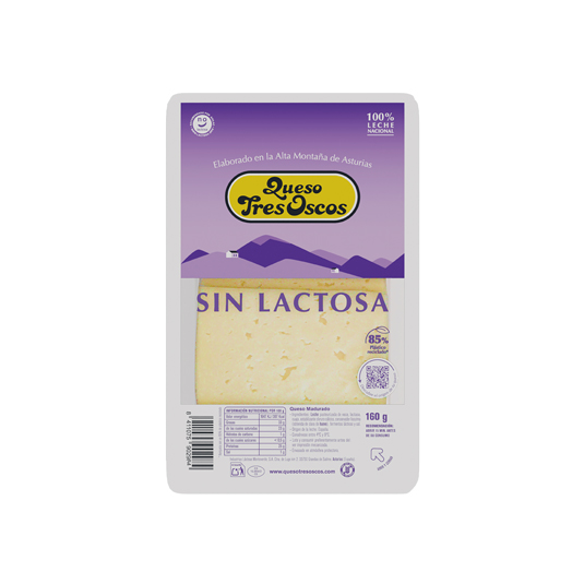 QUESO DE VACA SIN LACTOSA SOBRE 160G TRES OSCOS