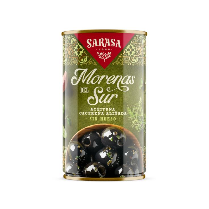 ACEITUNAS NEGRAS MORENAS DEL SUR, 150G SARASA