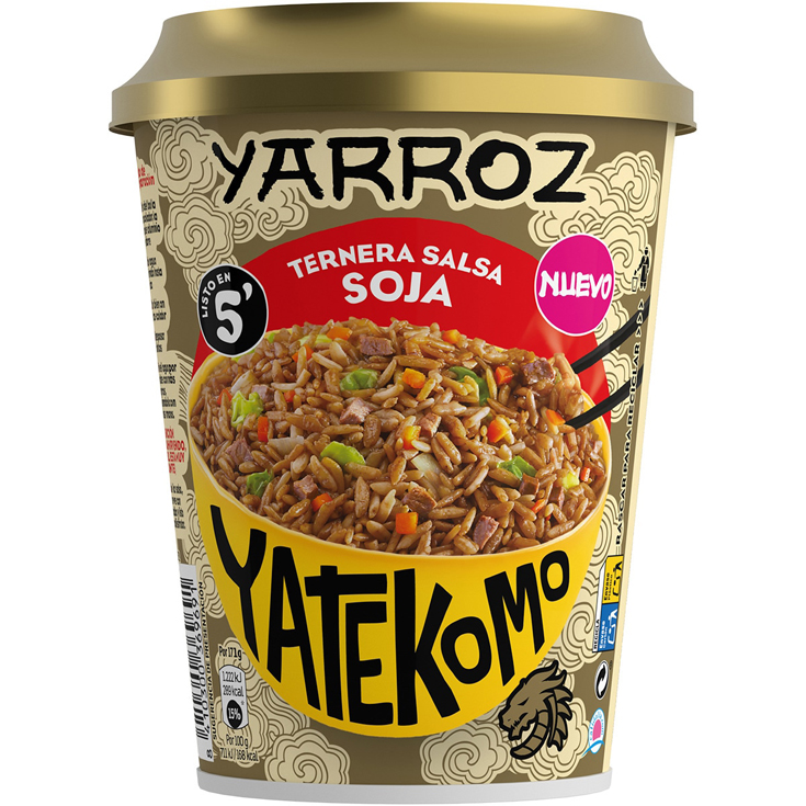 YATEKOMO YARROZ TERNERA CON SOJA,67G GALLINA BLANCA