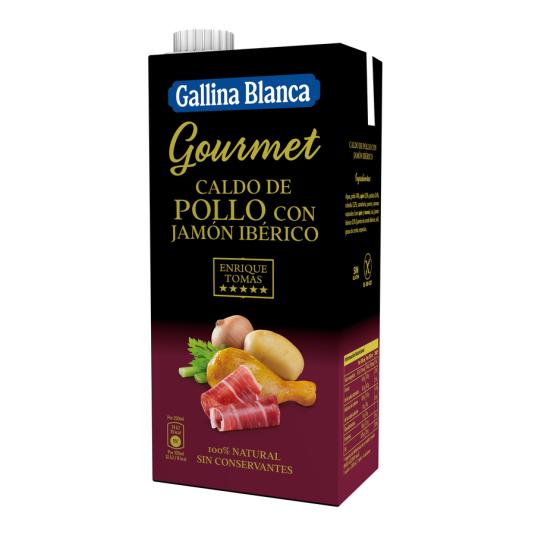 CALDO POLLO CON JAMON IBERICO, 1L GALLINA BLANCA