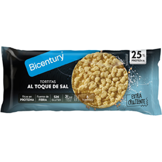 TORTITAS PROTEINA TOQUE SAL, 70G BICENTURY