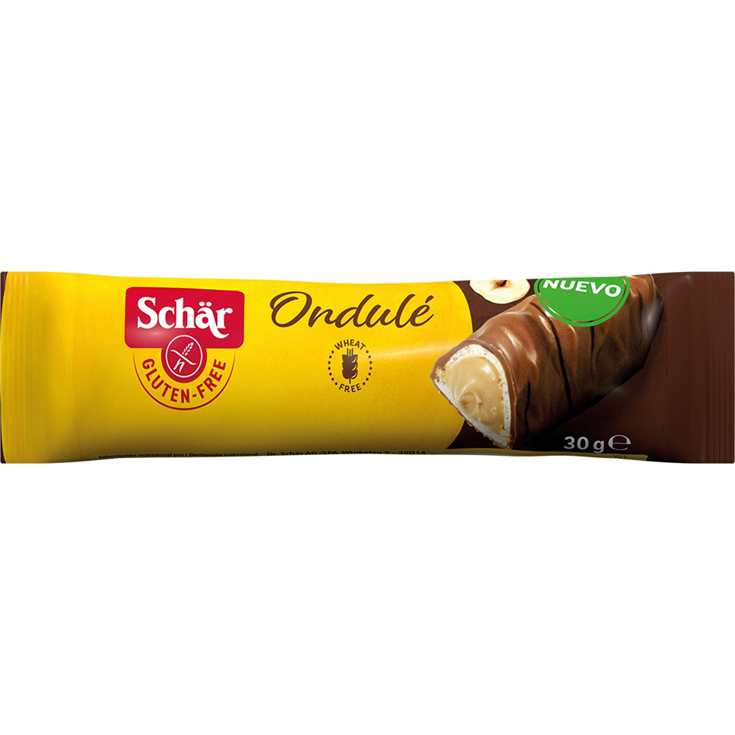 ONDULE BARRITA CHOCOLATE RELLENA AVELLANAS, 30G SCHAR