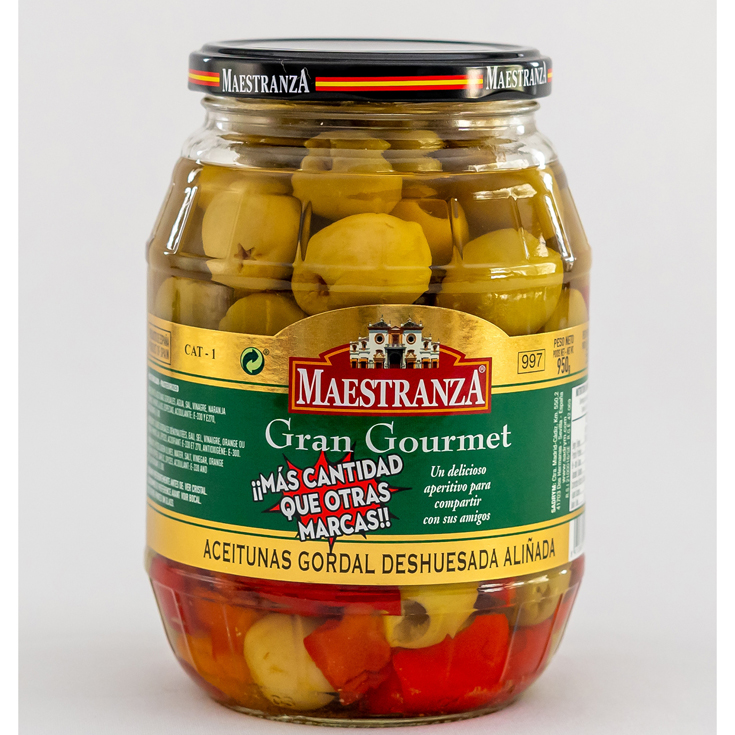 ACEITUNA GORDAL SIN HUESO, 450G MAESTRANZA