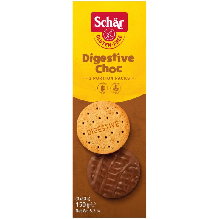 GALLETAS CON CHOCOLATE DIGESTIVE, 150G SCHAR
