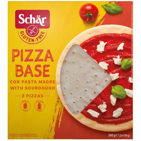 BASE PIZZA CON MASA MADRE, 2X150G SCHAR