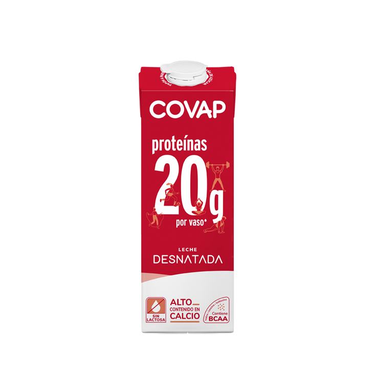 LECHE DESNATADA CON PROTEINAS, 1L COVAP