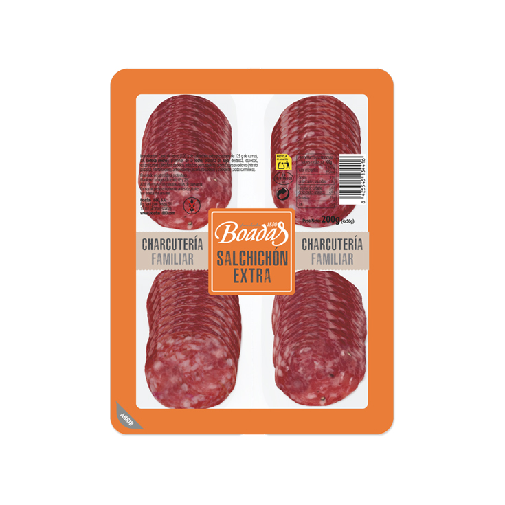 SALCHICHON EXTRA 4 X 50G BOADAS 1880
