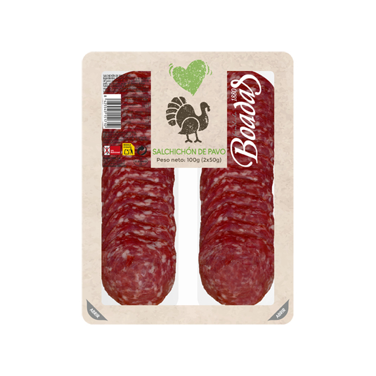 SALCHICHON DE PAVO 2 X 50G BOADAS 1880