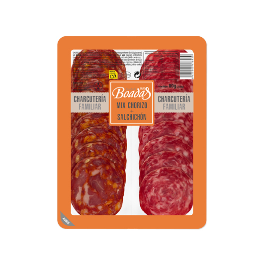 MIX CHORIZO Y SALCHICHON 2 X 40G BOADAS 1880