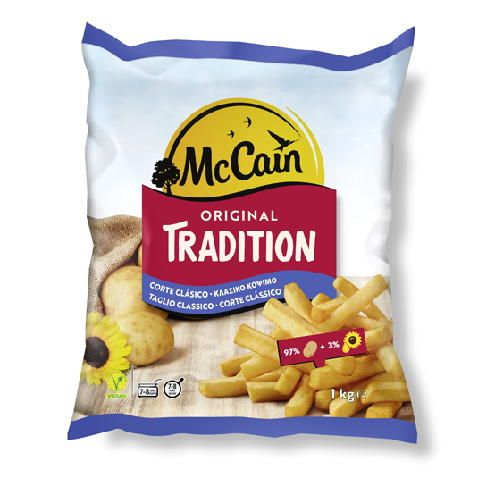 PATATAS CONGELADAS TRADITION, 1KG+200 MCCAIN