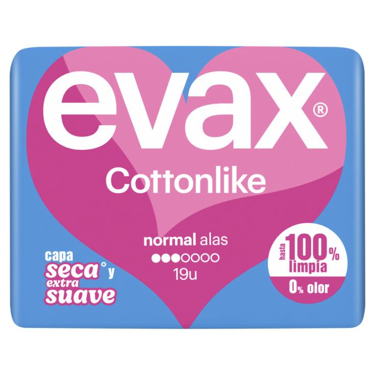 COMPRESA CON ALAS NORMAL, 19UD EVAX COTTONLIKE