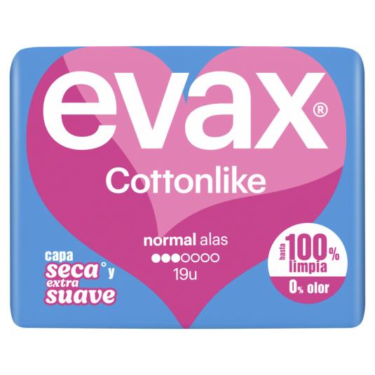 COMPRESA CON ALAS NORMAL, 19UD EVAX COTTONLIKE