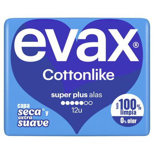 COMPRESA CON ALAS SUPERPLUS, 12UD EVAX COTTONLIKE