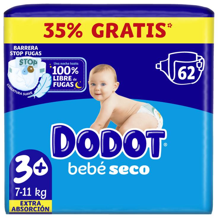 PAÑALES EXTRA T4, 62 UD DODOT