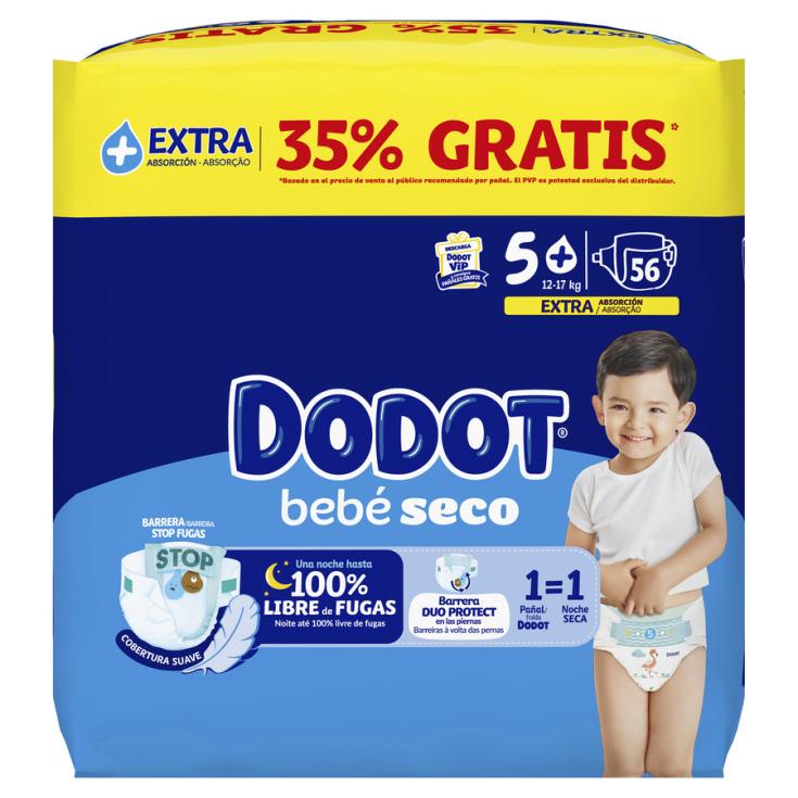 PAÑALES EXTRA T5, 56 UD DODOT