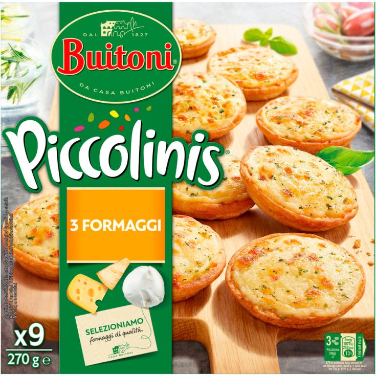 MINI PIZZAS 3 QUESOS 9 UD, 270G BUITONI