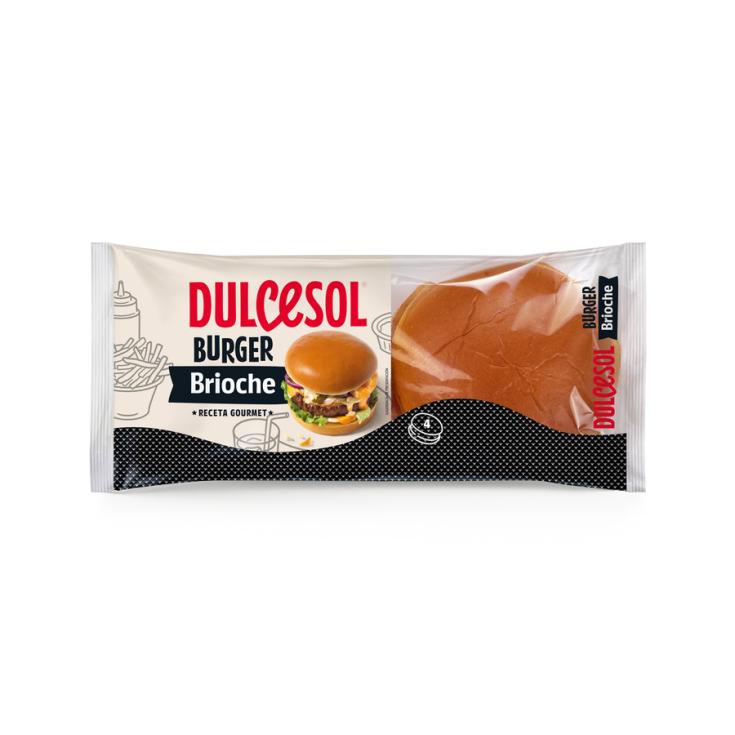 PAN BRIOCHE DE HAMBURGUESA, 4UNID DULCESOL