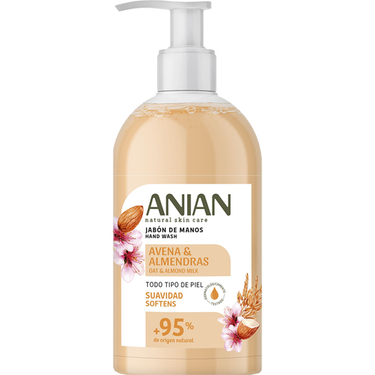 JABON DE MANOS AVENA Y ALMENDRAS, 500 ML ANIAN