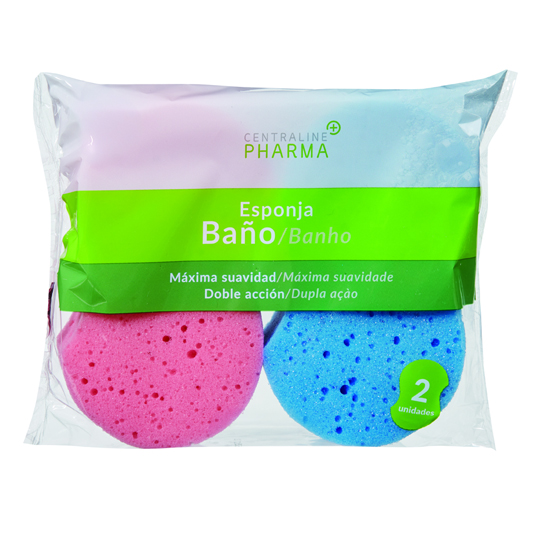 ESPONJA DE BAÑO SUPER SUAVE, 2UD CENTRA LINE PHARMA
