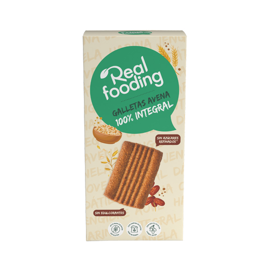 GALLETAS AVENA 100% INTEGRAL125G REAL FOODING