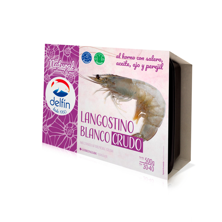 LANGOSTINO BLANCO CRUDO 30/40,500G DELFIN