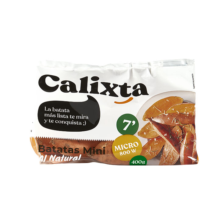 BATATAS MINI AL NATURAL MICROONDAS, 400G CALIXTA