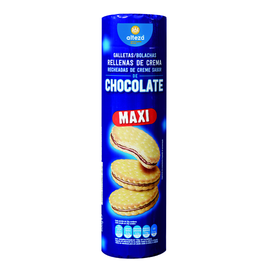 GALLETAS RELLENAS DE CHOCOLATE, 500G ALTEZA