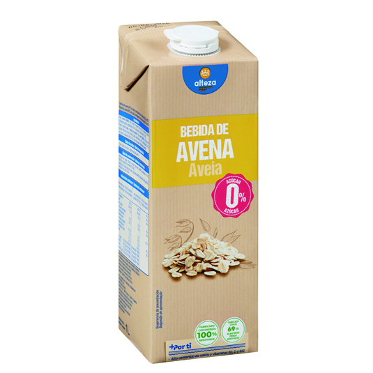 BEBIDA DE AVENA 0% AZUCAR, 1L ALTEZA