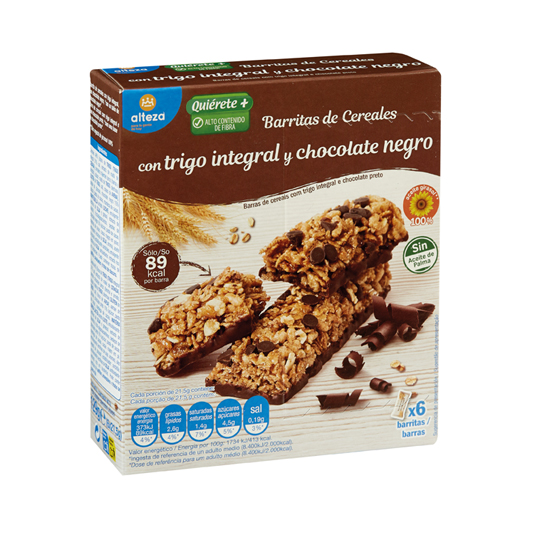 BARRITAS DE CEREALES CON CHOCOLATE, 129G ALTEZA
