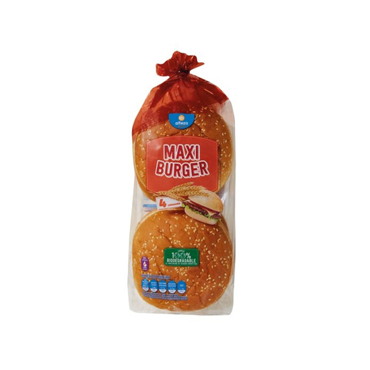 PAN MAXI HAMBURGUESA, 4 UNIDADES ALTEZA
