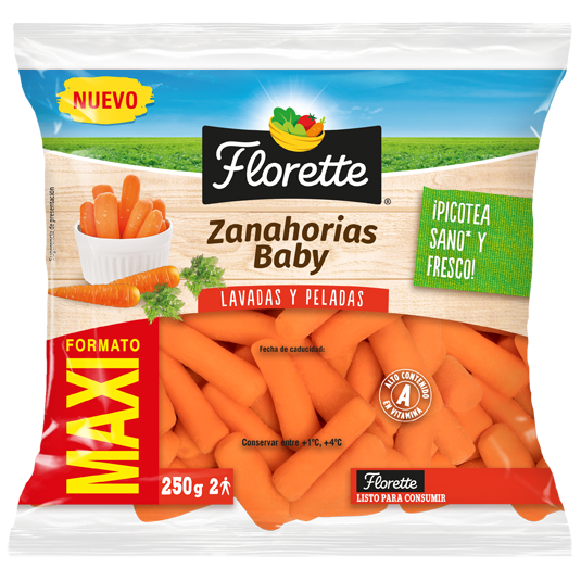 ZANAHORIA SNACK, 250G FLORETTE