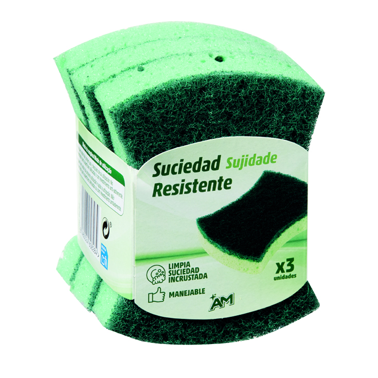 ESTROPAJO SUCIEDAD RESISTENTE ERGO PACK- 3 AM