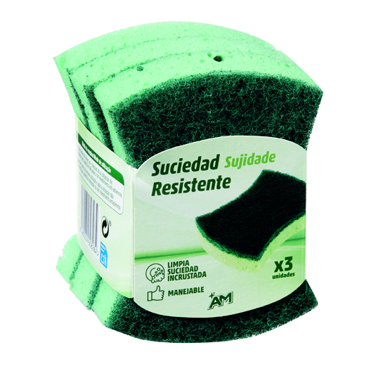 ESTROPAJO SUCIEDAD RESISTENTE ERGO PACK- 3 AM