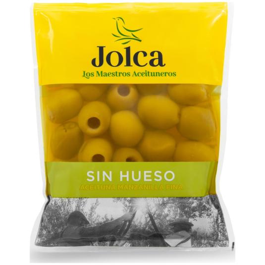 ACEITUNAS MANZANILLA SIN HUESO, 100GR JOLCA