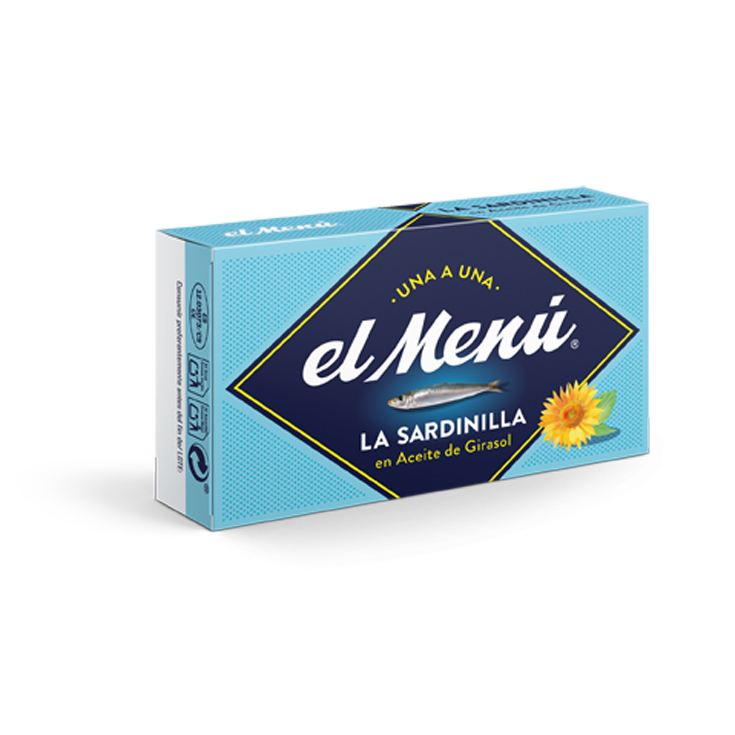 SARDINILLA ACEITE VEGETAL, 65GR EL MENÚ