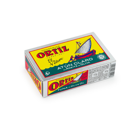 ATUN CLARO EN ACEITE OLIVA, 82G CONSERVAS ORTIZ