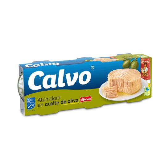 ATUN CLARO OLIVA LA ESPAÑOLA, 3X100G CALVO