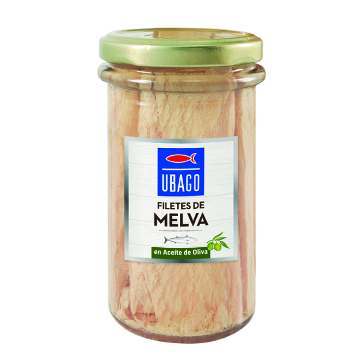 MELVA EN ACEITE DE OLIVA, TARRO 105G UBAGO