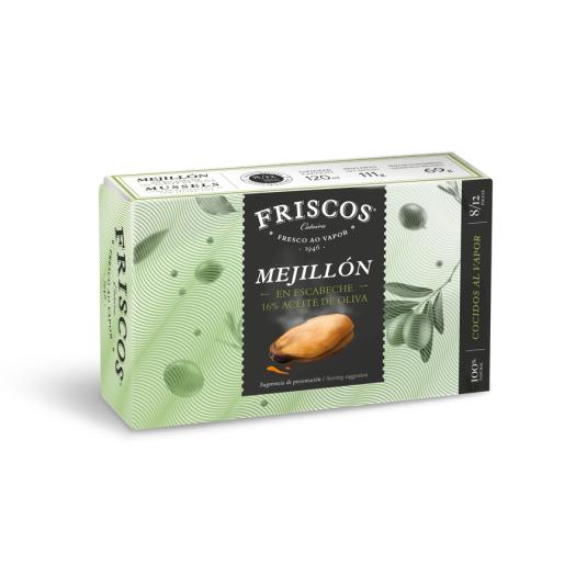 MEJILLONES ESCABECHE 8-12 PIEZAS, 69GR FRISCOS